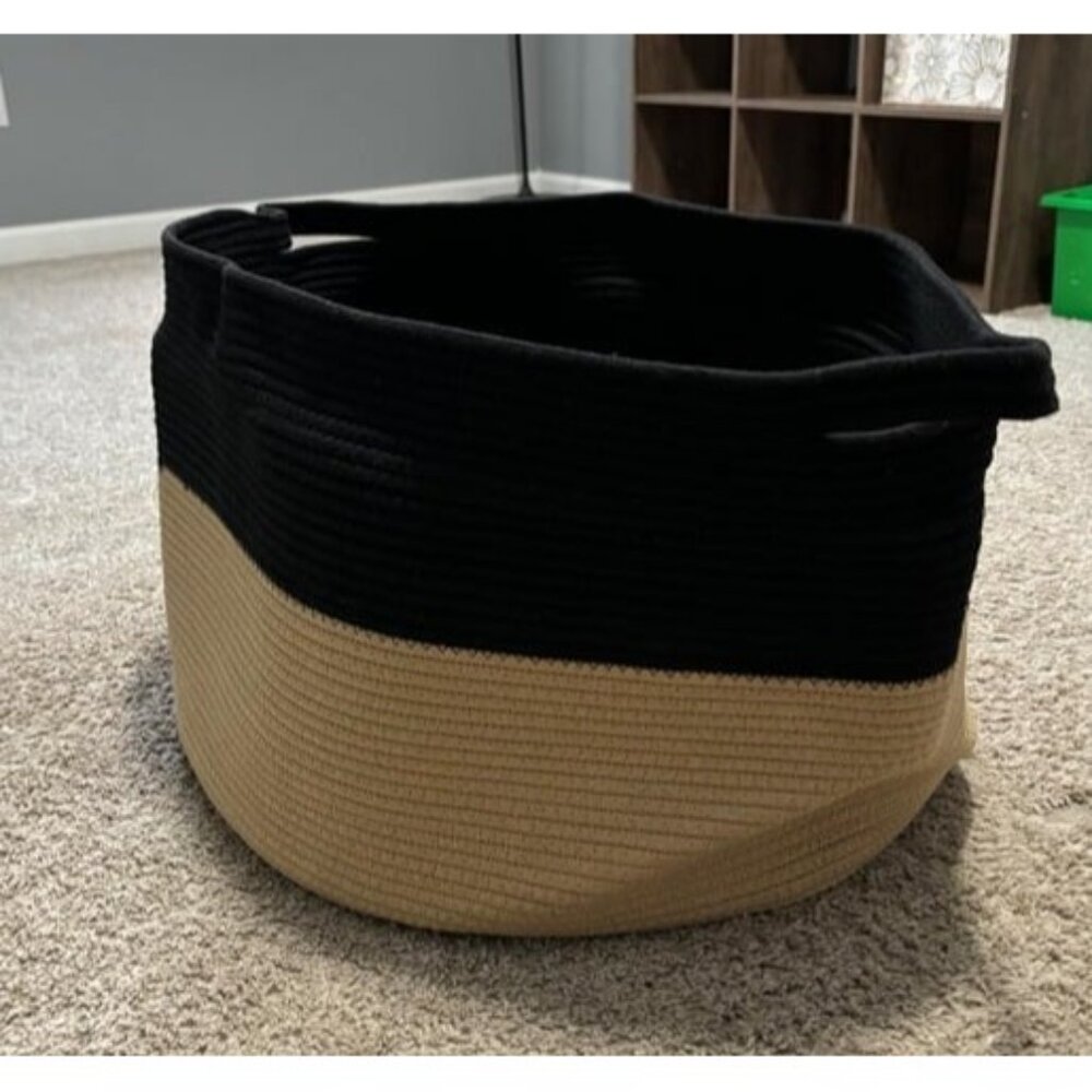 New XXXLarge Cotton Rope Basket Woven Baby Laundry Basket Blanket Basket